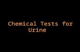 Chemical tests for urine