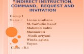 Indirect instruction, com mand, request and invitation