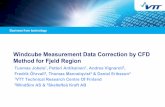 Windcube measurement data correction by CFD method for fjeld region