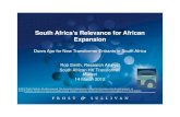 South Africa's Relevance for African Expansion