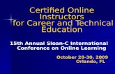 Certified Online Instructors for Career and Technology Education