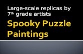 Spooky puzzle paintings examples