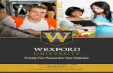 Wexford university catalog online fitness personal trainer nutrition sport psychology degree programs