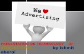 Final editted ppt terminolgy  of advertising