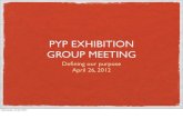 Pyp Exhibition Grade Meeting   Define Purpose