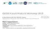GEOSS Future Products & GeoSocial API