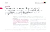 Reinventing the postal system how to build the online positioning of a paper company