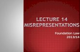 Lecture 14 misrepresentations