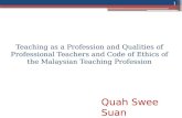 Teaching as a Profession  and Code of Ethics of the Malaysian Teaching Profession