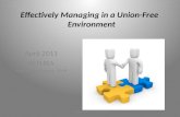 Effectively Managing In A Union Free  Environment