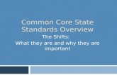 CCSS California Shifts overview