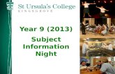 Year9 2013 information night 2012