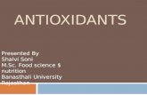 study of antioxidants
