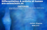 Differentiation & Activity Of Human Pre-Osteoclasts On Chitosan-Ashish Sharma