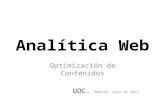 Analítica Web. Mayo 2012. UOC
