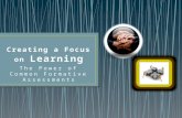 Creating a Focus on Learning
