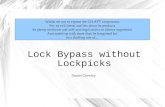 Lock Bypass without Lockpicks (see notes for story)