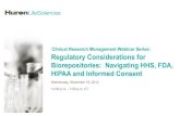 Regulatory considerations for biorepositories webinar