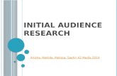 Initial audience research
