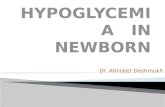 Hypoglycemia in new born