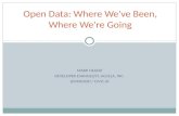 Open data: Where We've Been, Where We're Going