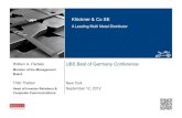 Klöckner & Co - UBS Best of Germany Conference 2012