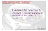 Fundamental Analysis & Analysts Recommendations - Construction & Mining Machinery