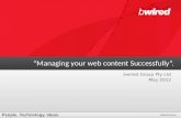 Managing your web content successfully
