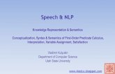 Speech & NLP (Fall 2014): Formal Knowledge Representation & Semantics