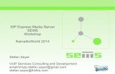Getting started with SIP Express Media Server SIP app server and SBC - workshop