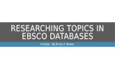 Researching Topics in EBSCO Databases