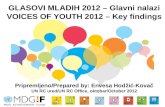 Voices of Youth BiH - Key findings 2012
