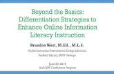 Beyond the Basics: Differentiation Strategies for Online Information Literacy Instruction