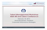 Talent Management American Baking Association Presentation