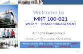 Mkt 100 021 - week 9 - brand management