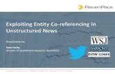 Exploiting Entity Co-referencing in Unstructured News