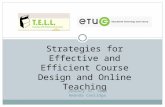 T.E.L.L: Strategies for Effective and Efficient Course Design and Online Teaching
