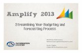 Streamlining Your Budgeting Process - T3 Amplify 2013