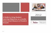 A Guide to Using Student Learning Objectives as a Locally-Determined Measure of Student Growth