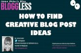 How to find creative blog post ideas slide