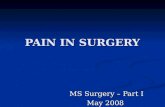 Pain in surgery