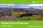 Budget saving proposals - January 2014
