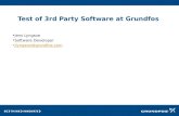 Test of 3rd party software at Grundfos af Jens Klostergaard Lyngsøe, Grundfos