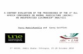 A content evaluation of the proceedings of the 4th all Africa conference on animal agriculture(AACAA) an unsupervised leximancer™ analysis
