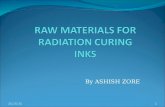 Raw materials for radiation curing inks