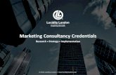 Lucidity London Marketing Consultancy Credentials 2014