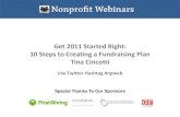 Get 2011 Started Right: 10 Steps to Creating a Fundraising Plan
