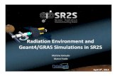 Space Radiation Environment & Geant 4/GRAS Simulations in SR2S
