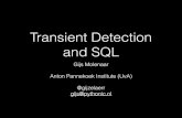 Python User Group November 2013, SQL(alchemy) and transient detection