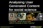 Analysing User Generated Content for social science